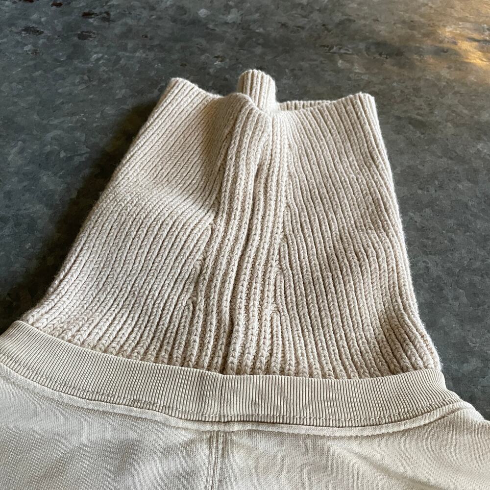 Helmut Lang Oversized Ribbed Knit Turtleneck Sweatshirt Sweater Womens XS Cream - Picture 7 of 10